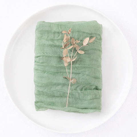 DeZerlor servilletas gasa verde salvia, ideales para múltiples ocasiones.