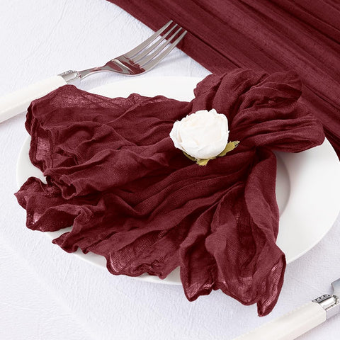 Ideales para bodas y celebraciones, servilletas DeZerlor granate.