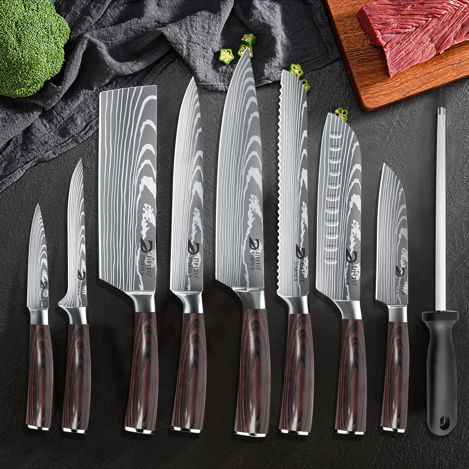 Dfito conjunto ideal para la preparación diaria de carne, fruta y verdura