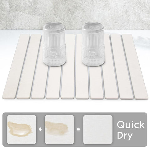 DFJKJUU Alfombrilla para secado grande y plegable, ahorro de espacio en la cocina.