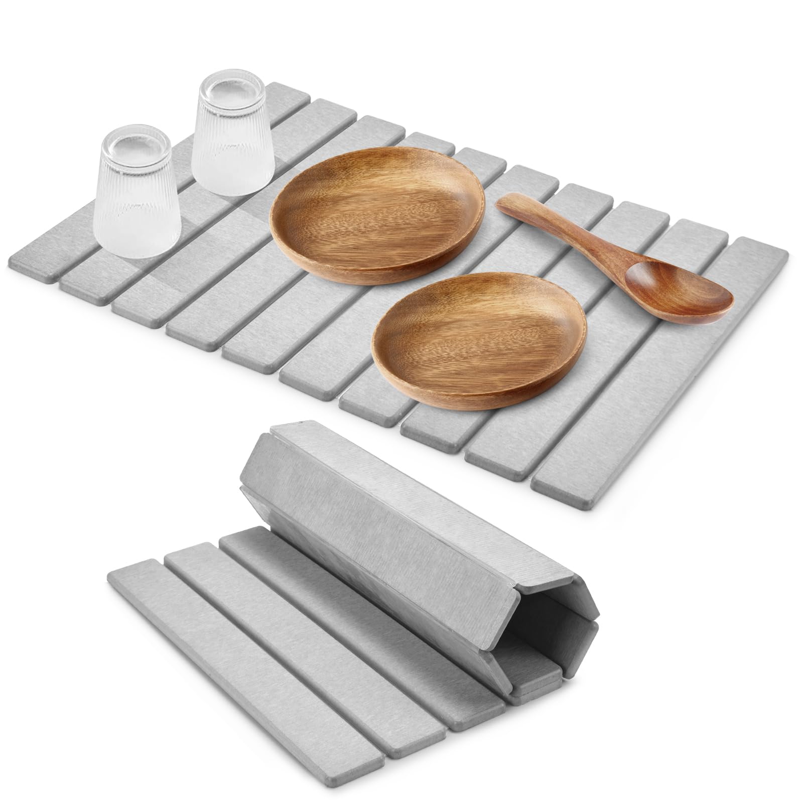 dfjkjuu almohadilla de piedra grande extendida para secar platos