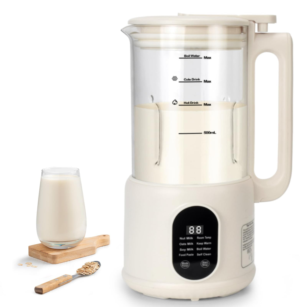 DFJKJUU máquina leche de nuez, exterior compacto ideal para uso familiar