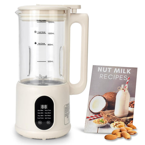 DFJKJUU Mezclador de leche de nuez, vista frontal, ideal para leche vegetal cremosa.