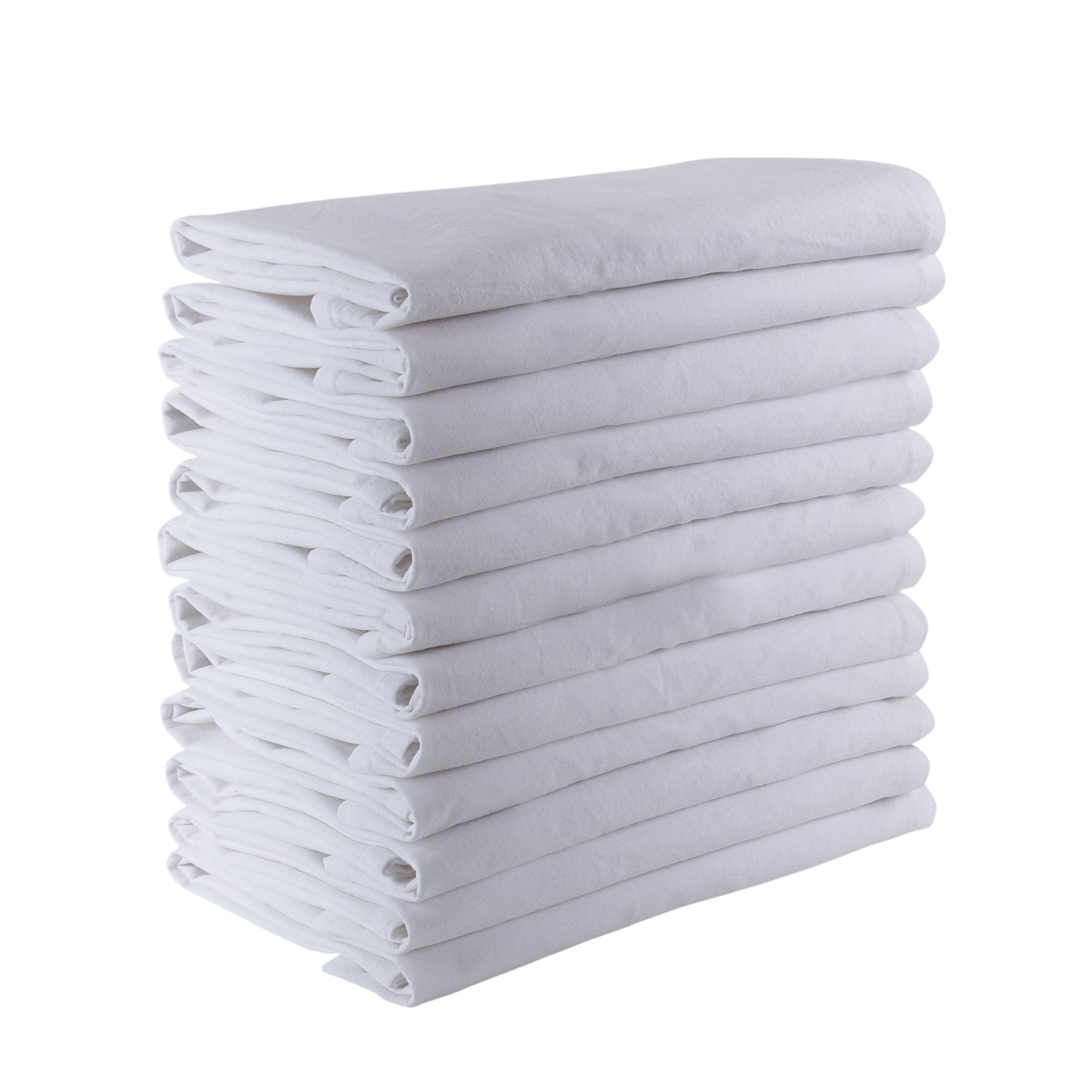DG Collections: toallas duraderas con dobladillos reforzados 27x27 blancas para uso diario.