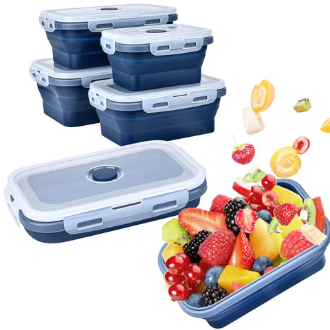 DGDUBRB contenedor colapsable 12oz para preparación de comidas y ahorro de espacio