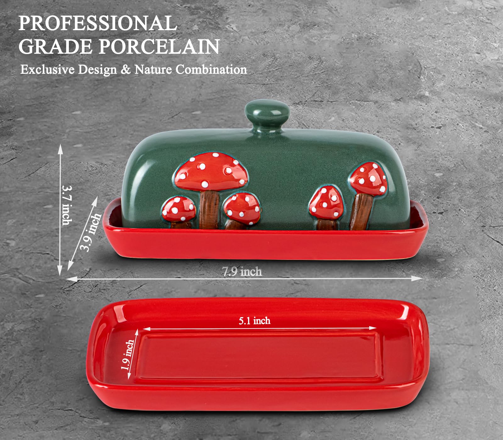 Bandeja mantequilla cerámica dgudgu, colores vivos para mesa decorativa.