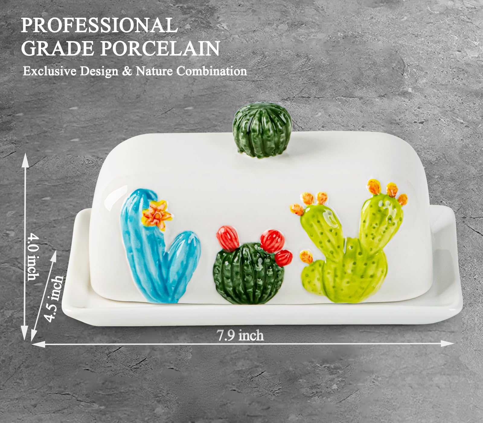 dgudgu mantequera cactus tapa decoración práctica para cocina y nevera