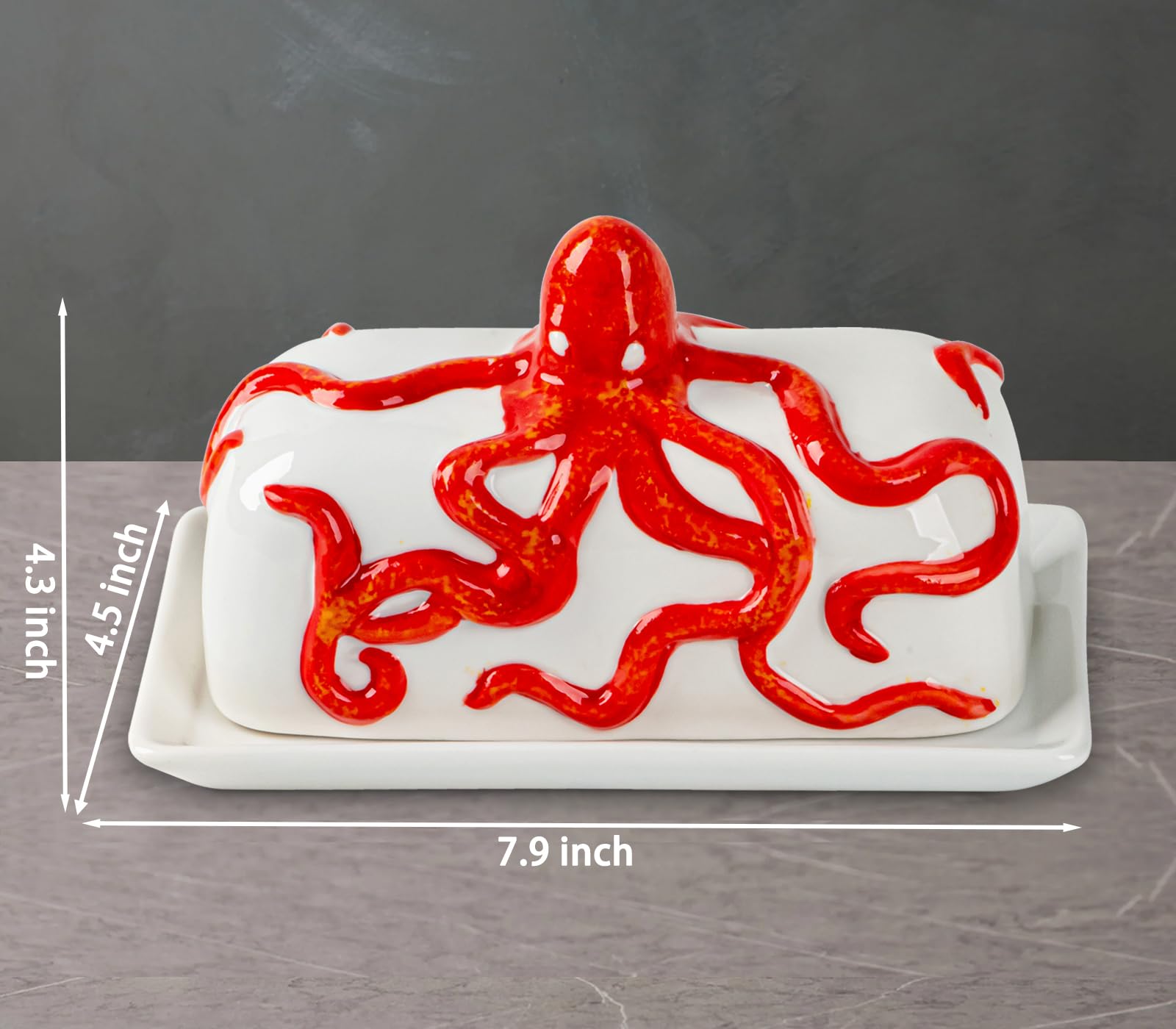dgudgu mantequera grande con tapa ideal para reuniones y desayunos
