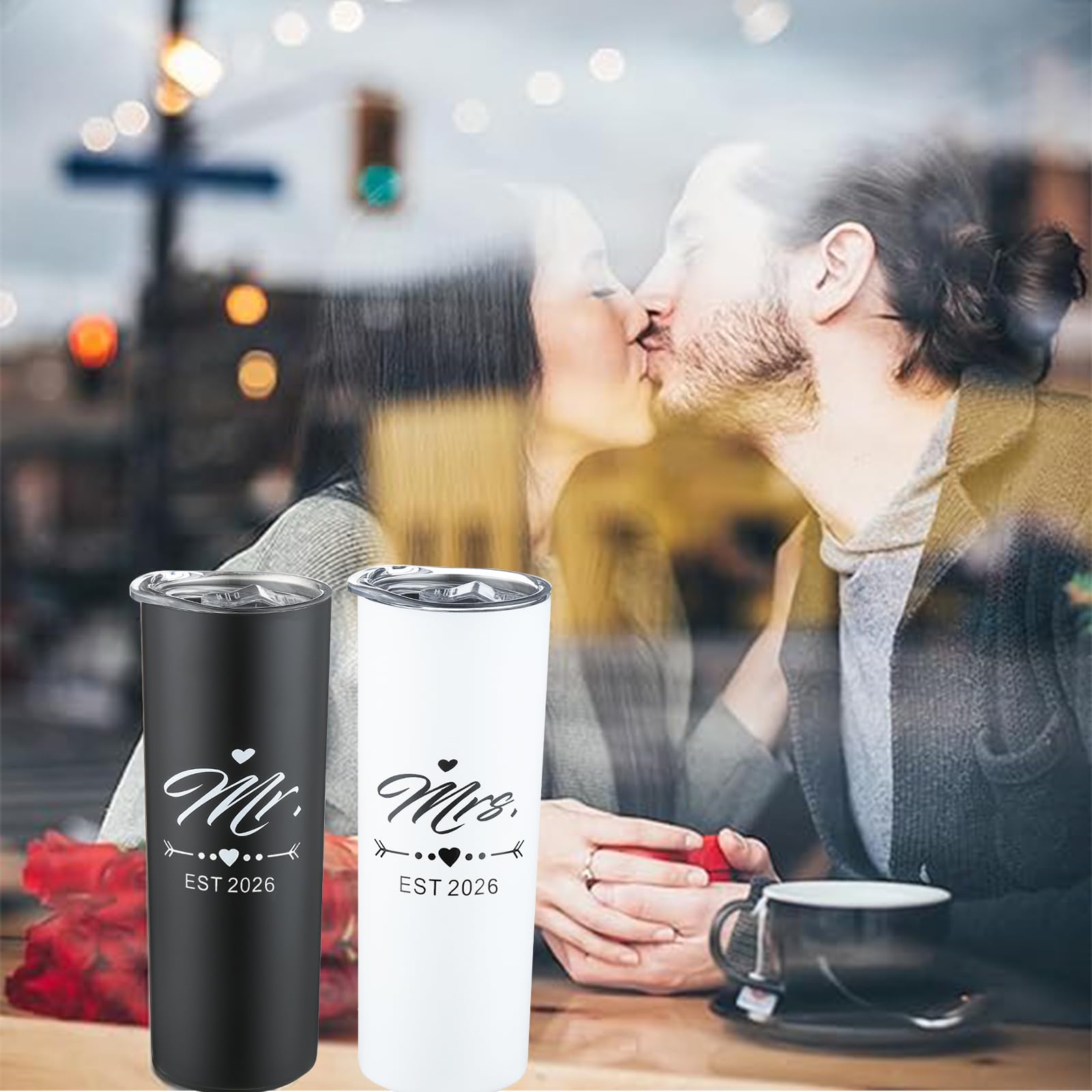 DHQH aislamiento de doble pared para tumbler, mantiene bebidas frías o calientes