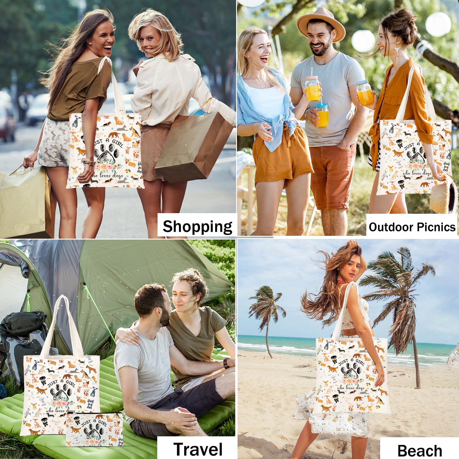 DHQH bolsa lona para playa y compras, práctica y estilosa