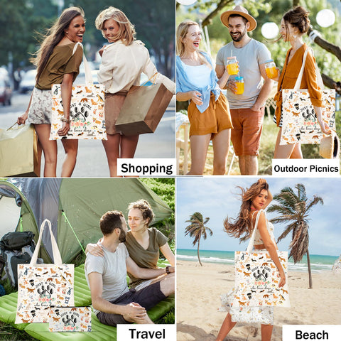 DHQH bolsa lona para playa y compras, práctica y estilosa