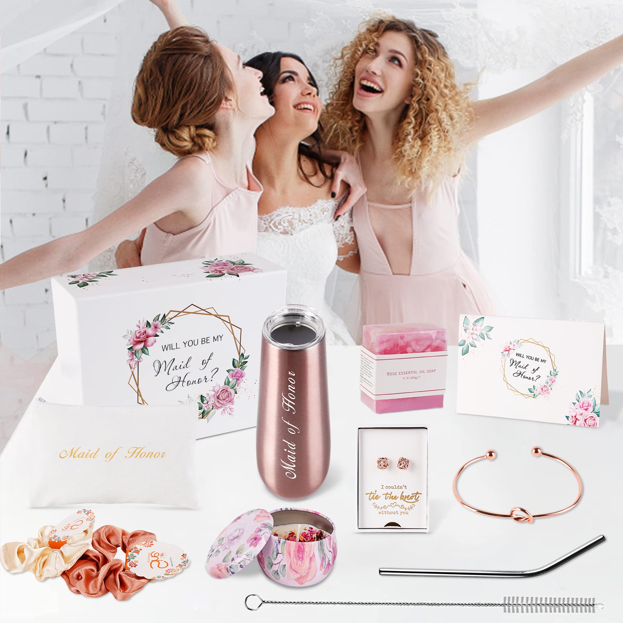 Bolsa de maquillaje blanca DHQH para dama de honor, práctica y elegante