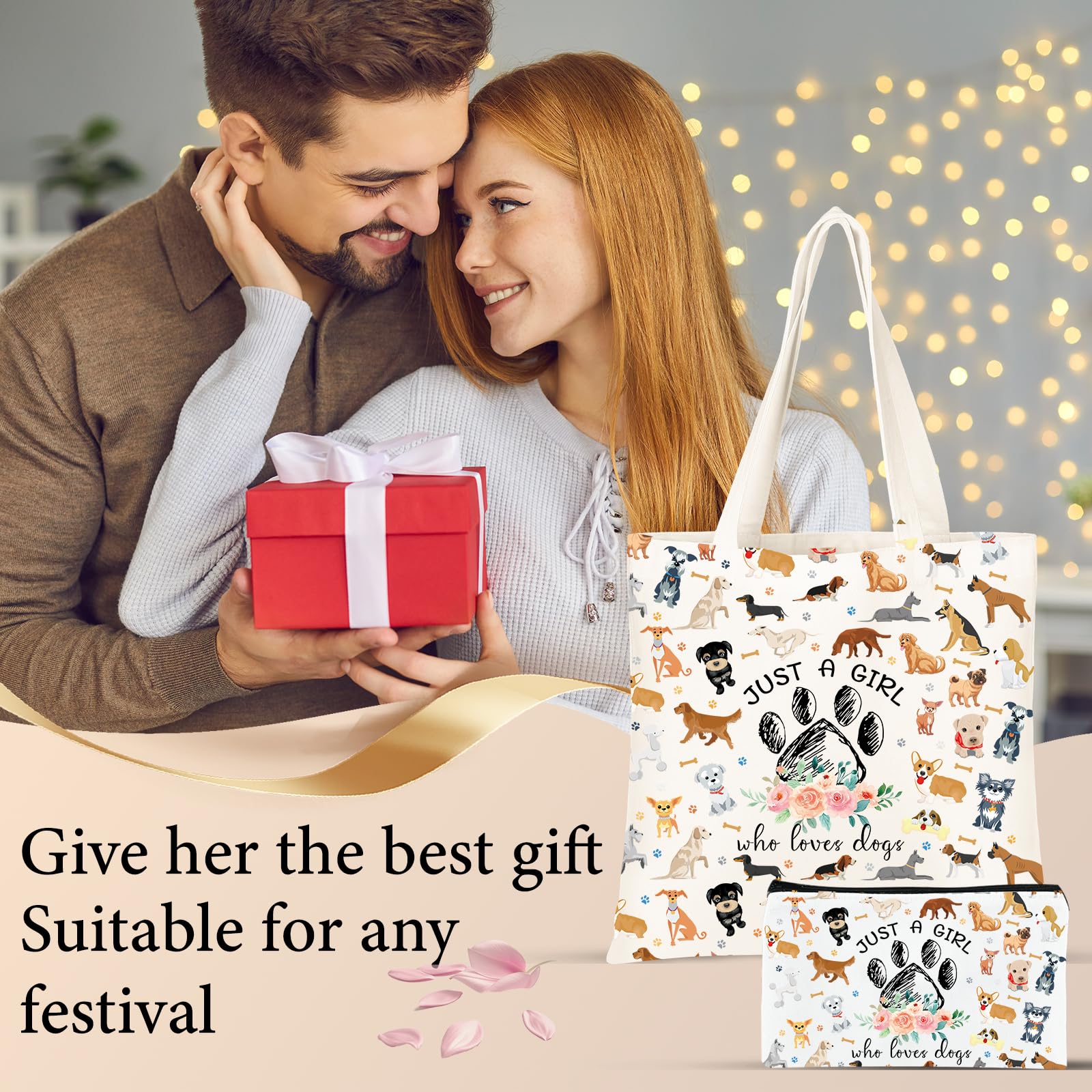 DHQH bolsa regalo ideal para mamá, hermana o amiga amante de perros