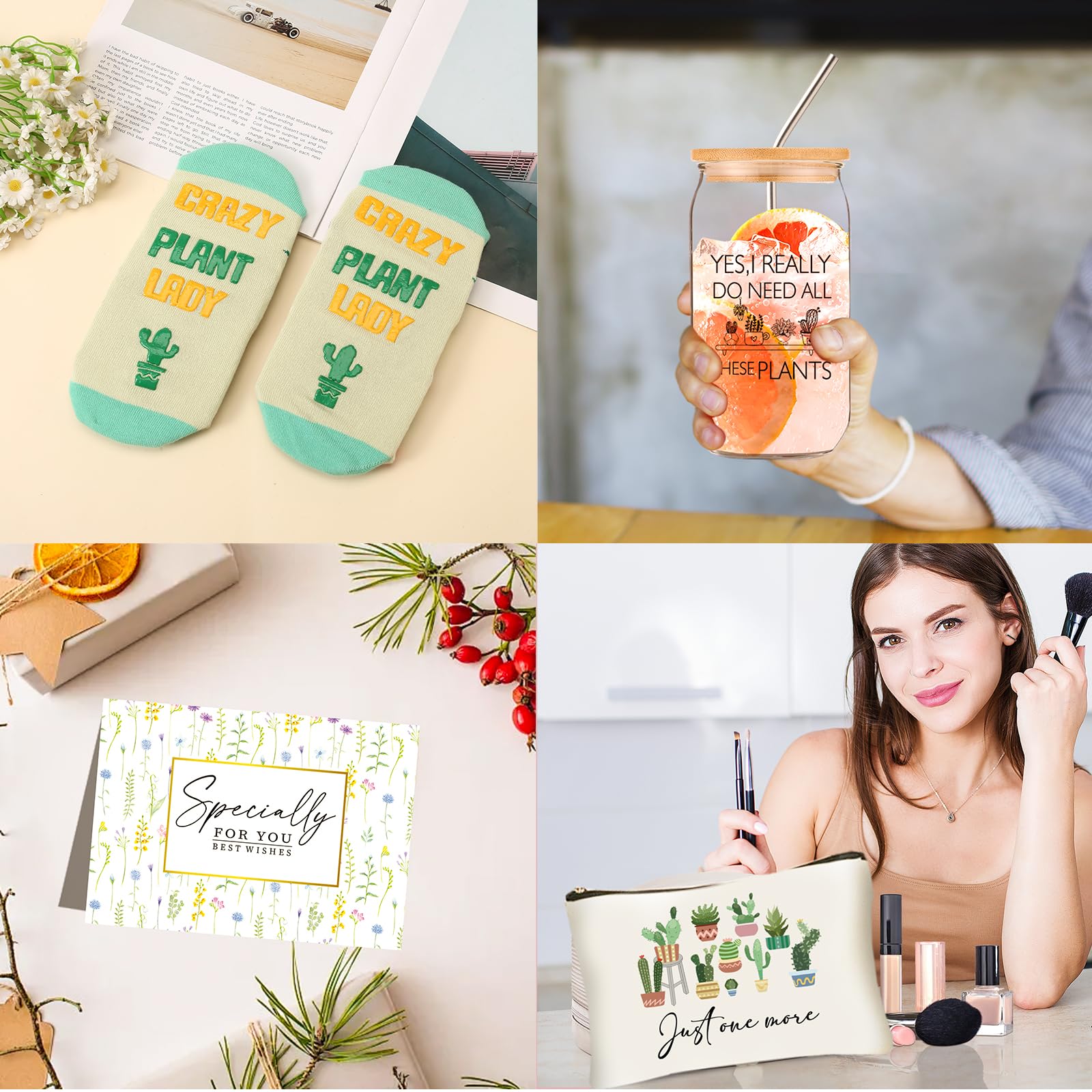 DHQH estuche-de-maquillaje-de-plantas organizado y portátil