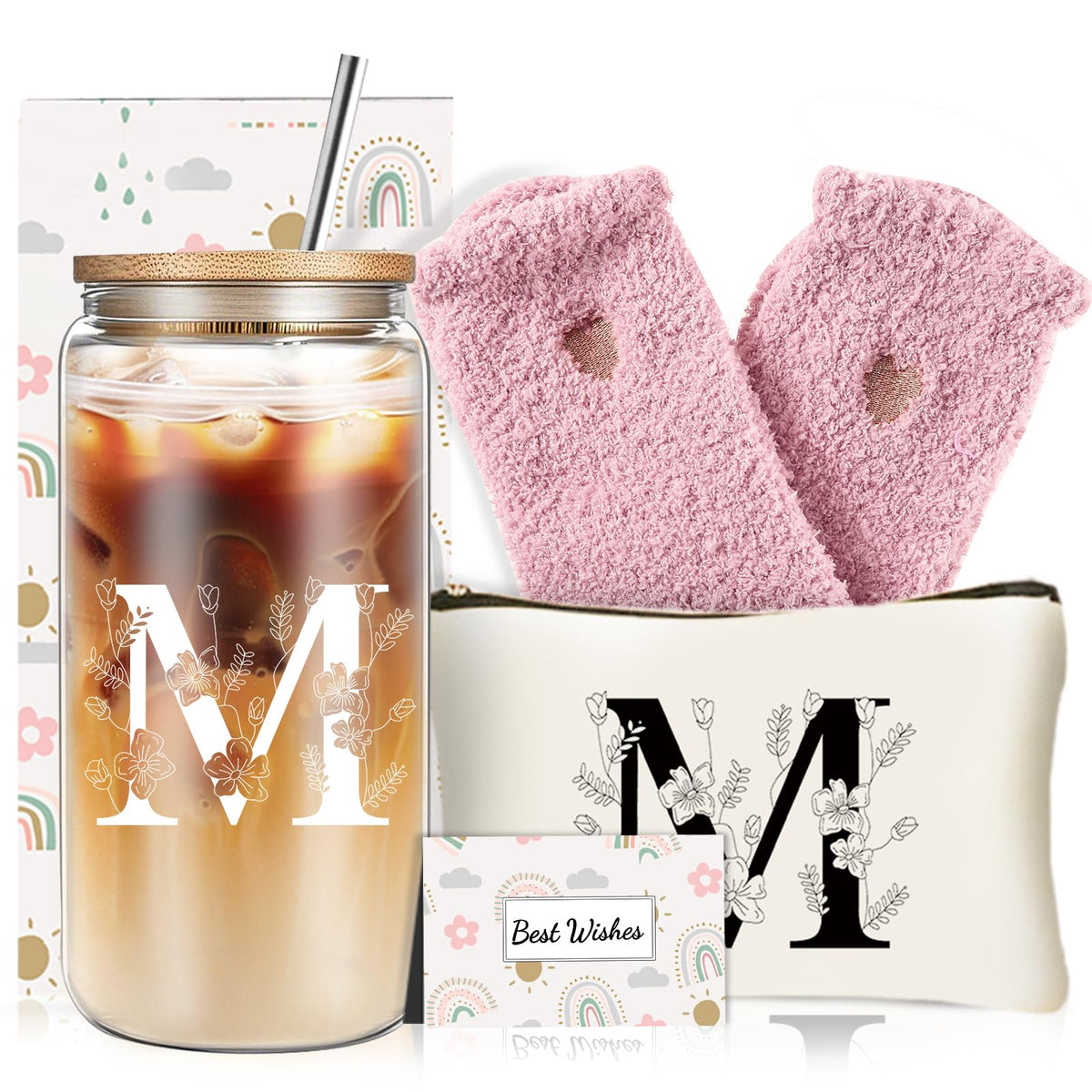 DHQH vaso vidrio 16 onzas con tapa y pajilla: ideal para bebidas frías o calientes en casa