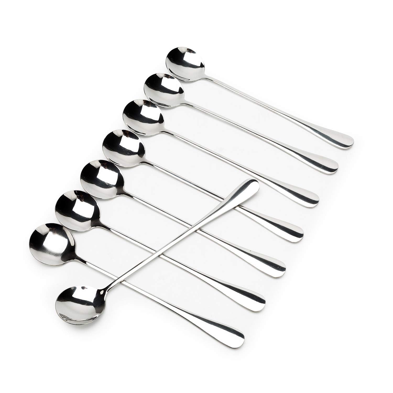 Cucharas dhrbsx de mango largo para servir helado con elegancia.