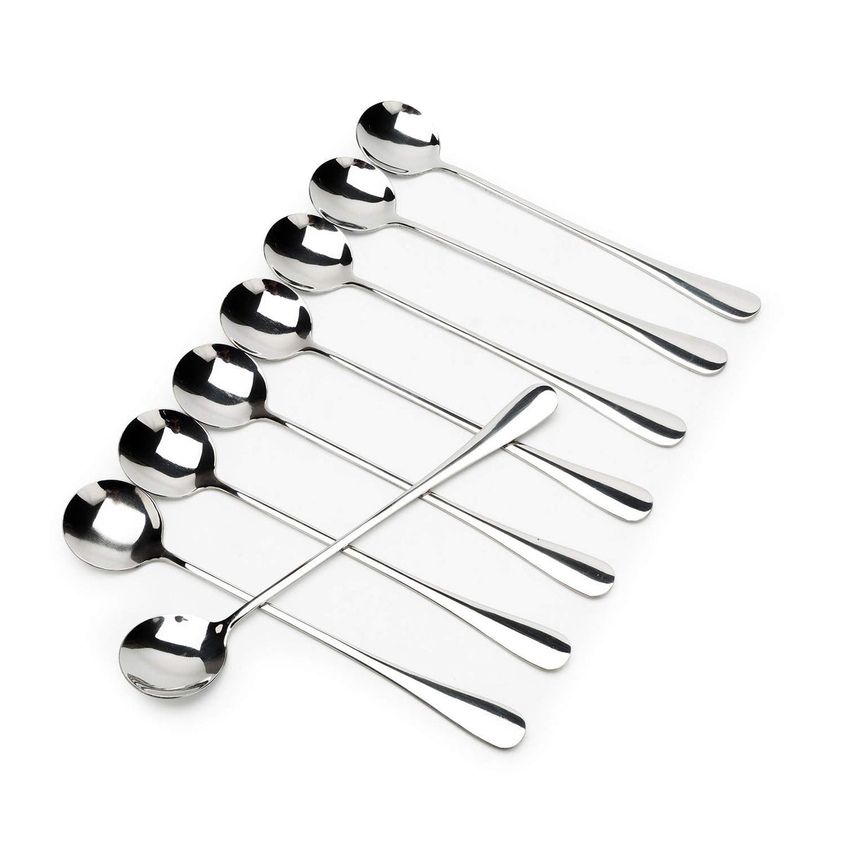 Cucharas dhrbsx de mango largo para servir helado con elegancia.