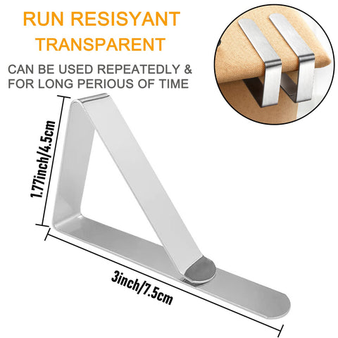 DHYLRICHER pinzas de acero inoxidable para mantel, clips fuertes que evitan deslizamiento
