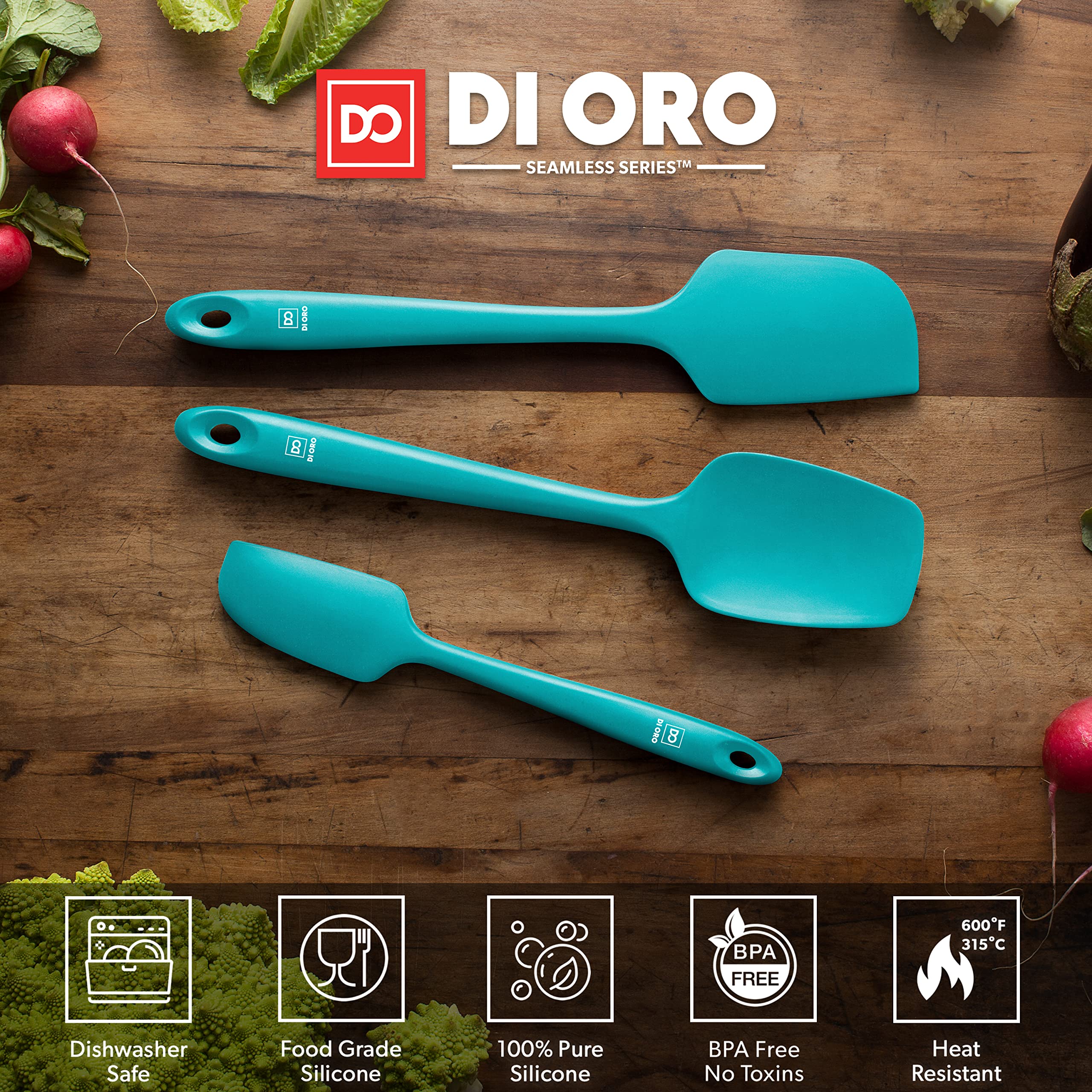 DI ORO Living espátula ergonómica de silicona, ideal para batidos y mezclas