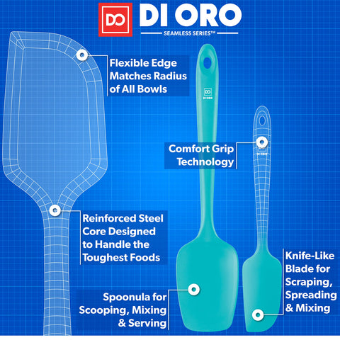 DI ORO Living espátula de silicona apta para sartenes antiadherentes