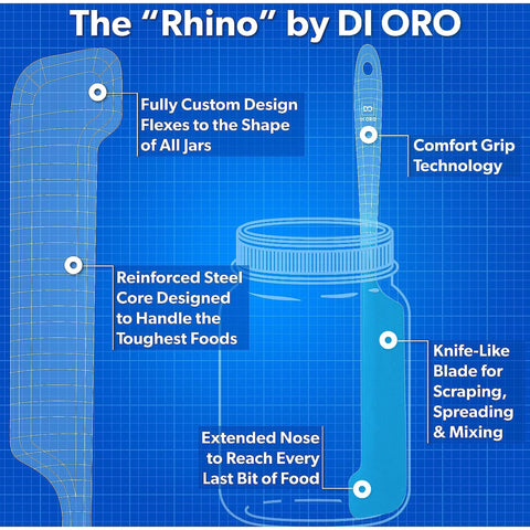 DI ORO spatulas de silicona, no rayan ollas antiadherentes, protegiendo tus utensilios