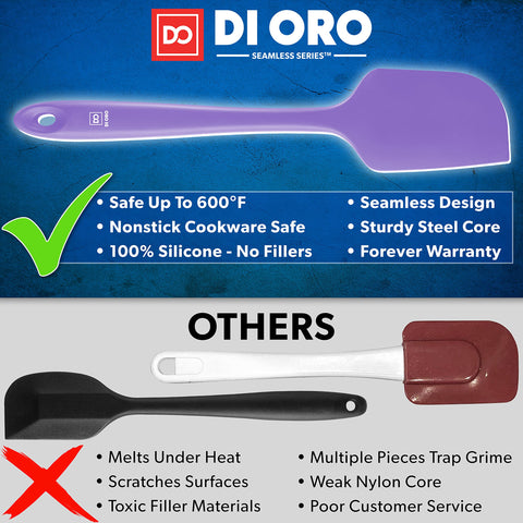 DI ORO Living espátula para hornear de silicona, fácil de limpiar y apta para lavavajillas.