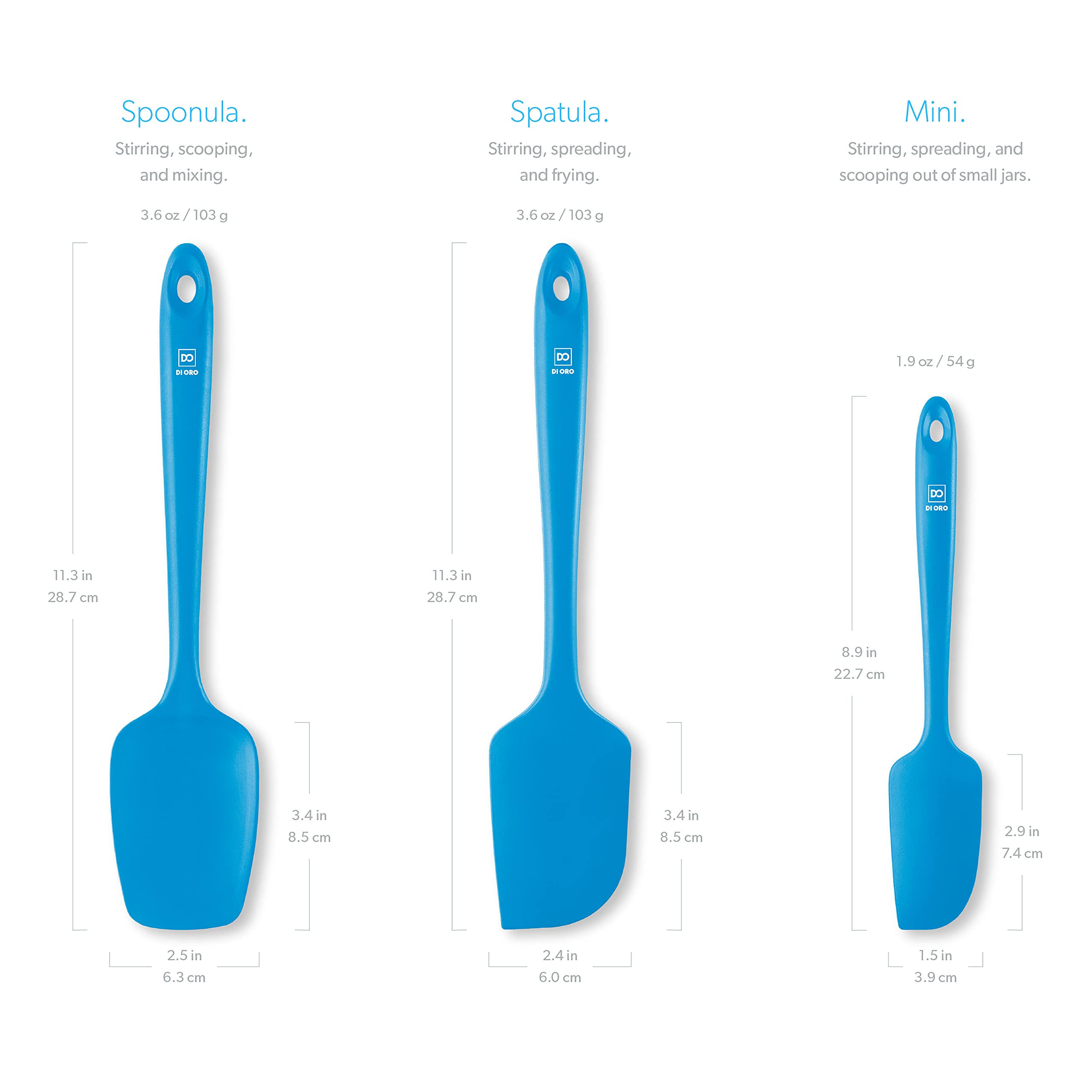 DI ORO Living espatula de silicona para mezclar masas con control suave
