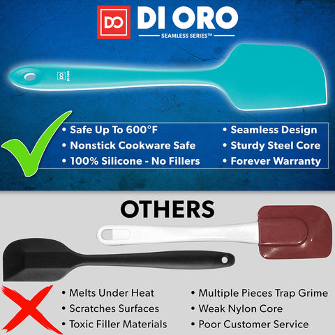 DI ORO Living espátula de silicona para raspar cuencos, fácil de limpiar.