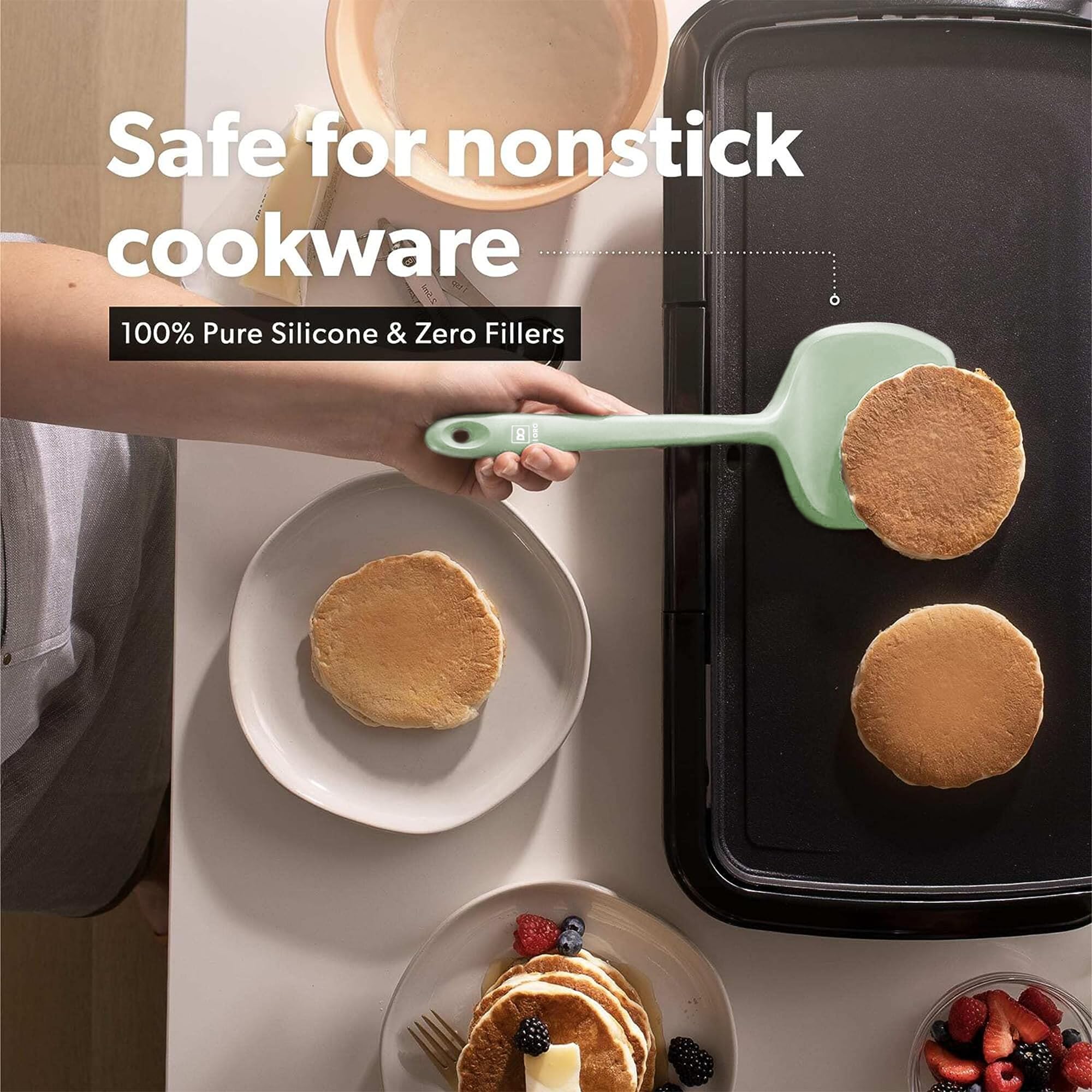 Espátula para panqueques DI ORO Living con silicona flexible para cocinar.