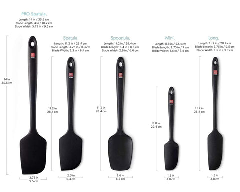 DI ORO Living juego espátulas silicona negro aptas para lavavajillas