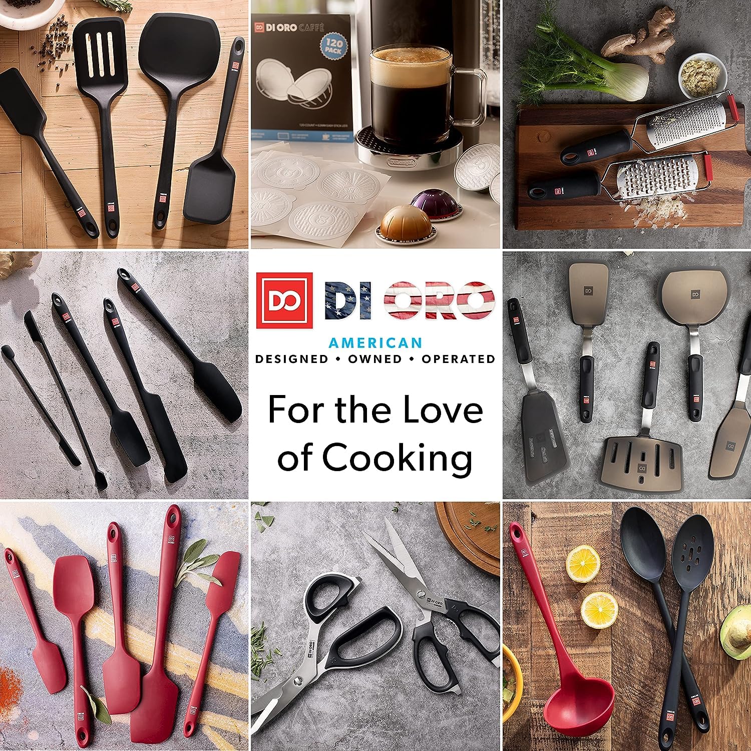 Utensilios de cocina DI ORO Seamless Moda; espátula apta para limpieza