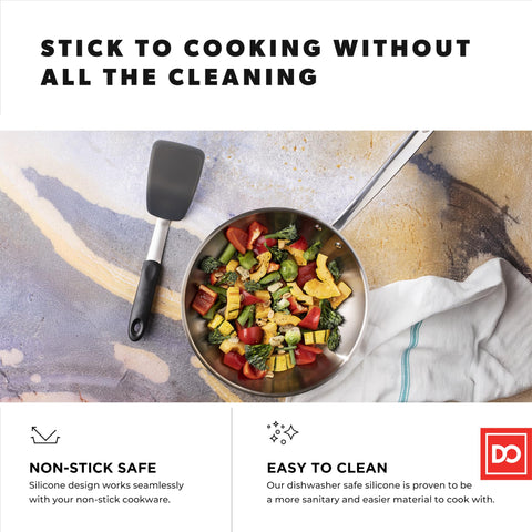 Espátula DI ORO Serie Chefs Estándar ergonomía de mango para control cómodo.