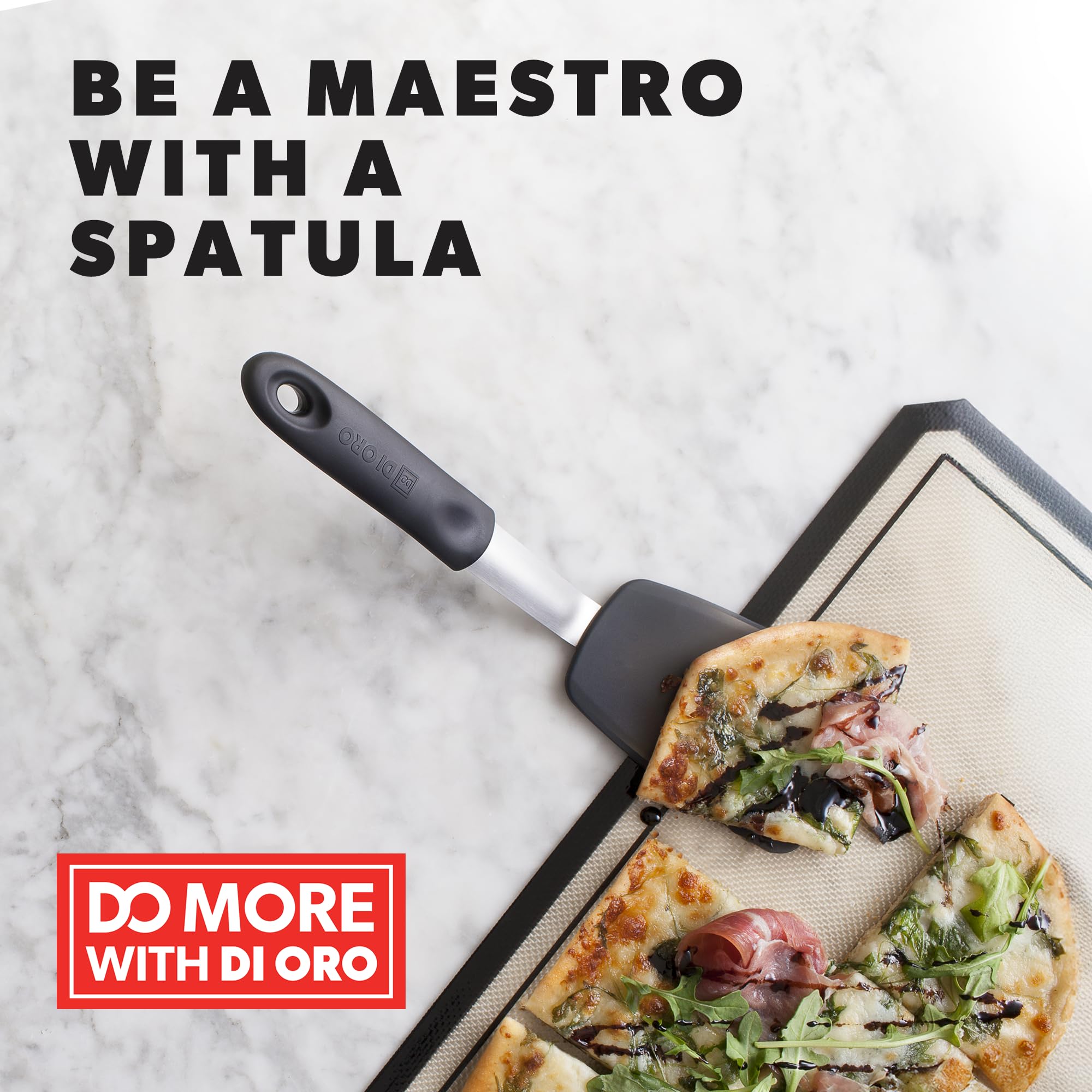 Espátula DI ORO Serie Chefs Estándar limpieza fácil y rápida.