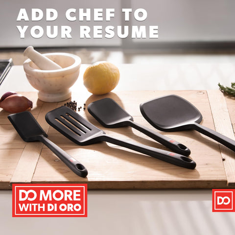 DI ORO Living juego de 4 espátulas para mayor versatilidad en la cocina.
