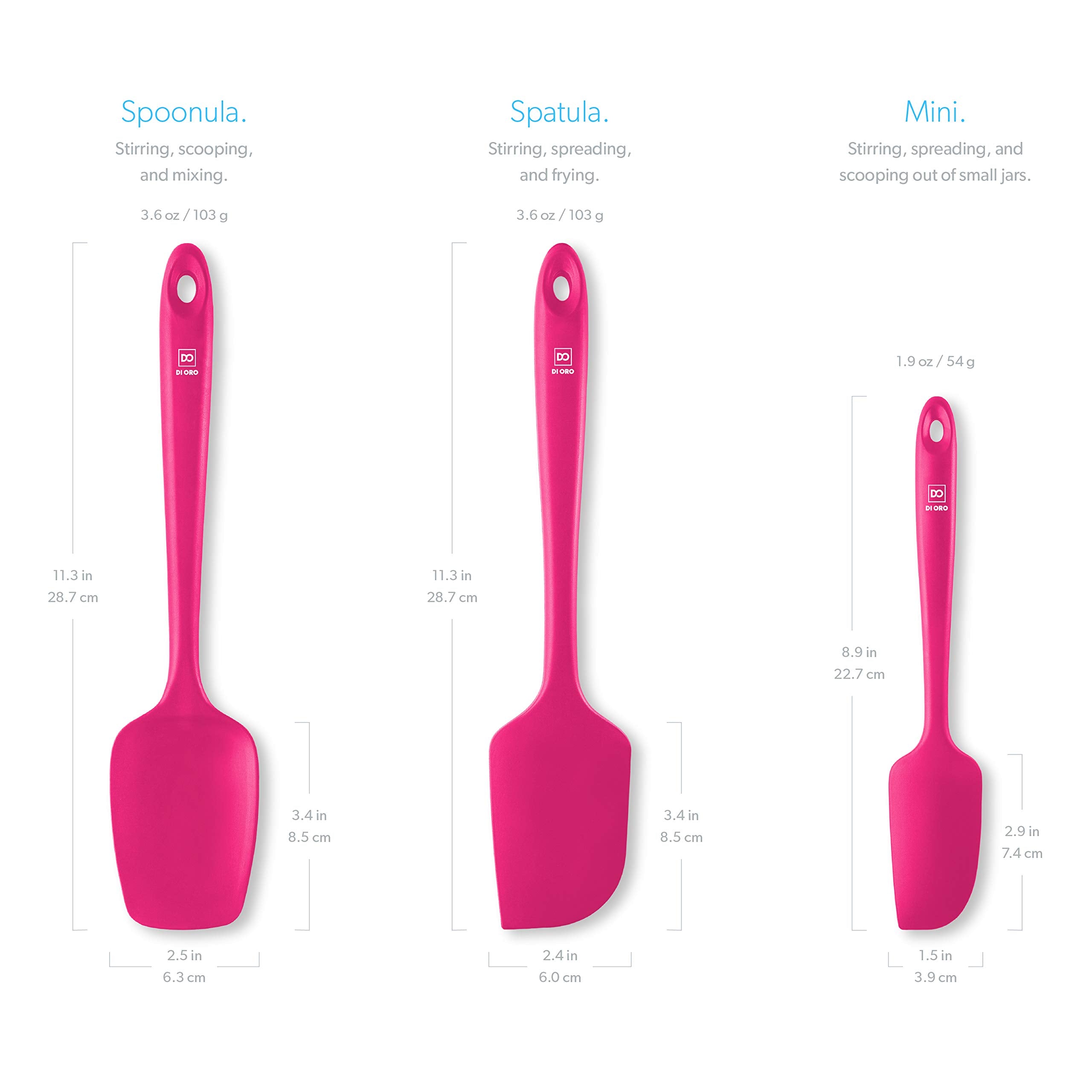 DI ORO Living Spoonula mango ergonómico para un agarre cómodo.