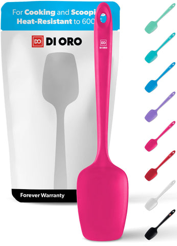 DI ORO Living Spoonula de silicona, resistente a 600°F, ideal para cocinar y mezclar.