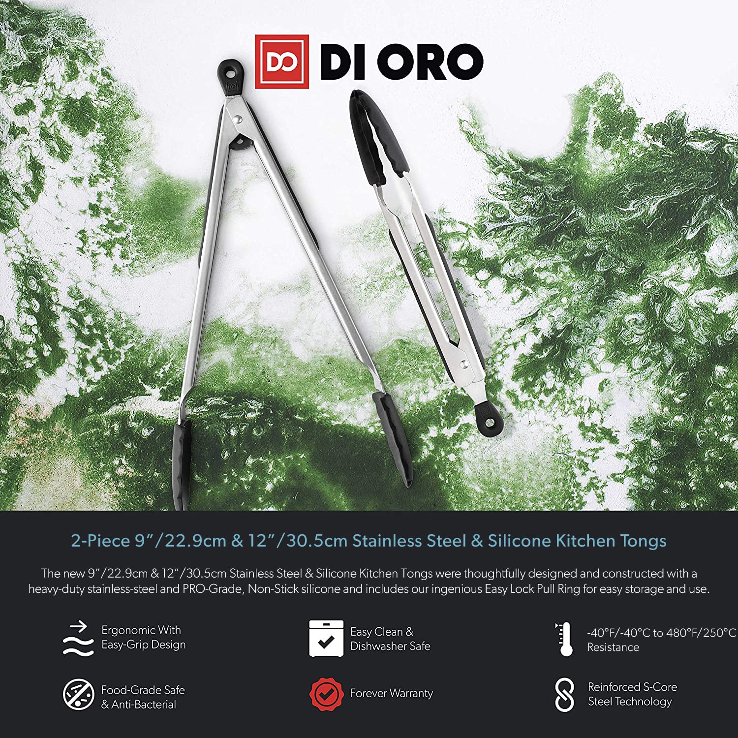 DI ORO Living puntas silicona resistente al calor para volteos seguros