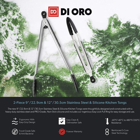 DI ORO Living puntas silicona resistente al calor para volteos seguros