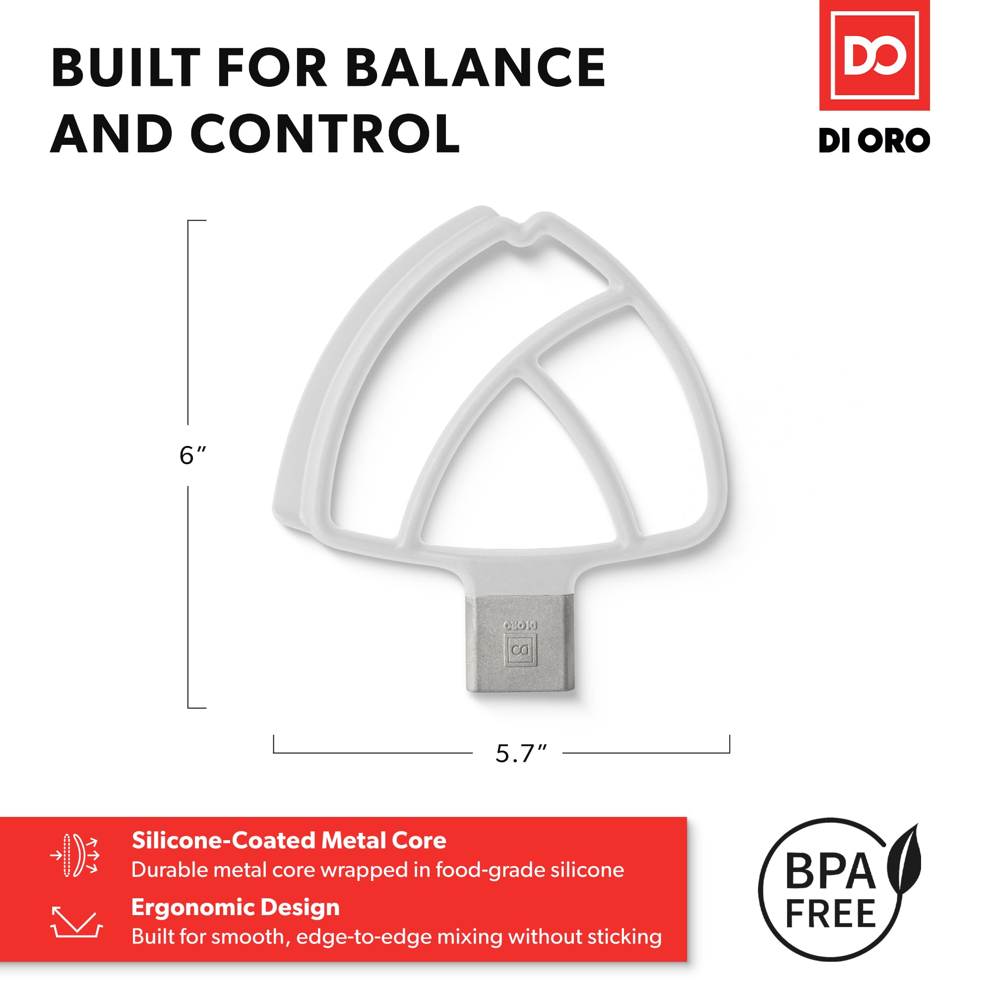 Batidor DI ORO apto para lavavajillas para limpieza rápida