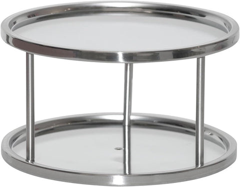 Dial Industries Lazy Susan, base giratoria de acero inoxidable, acceso rápido a especias.