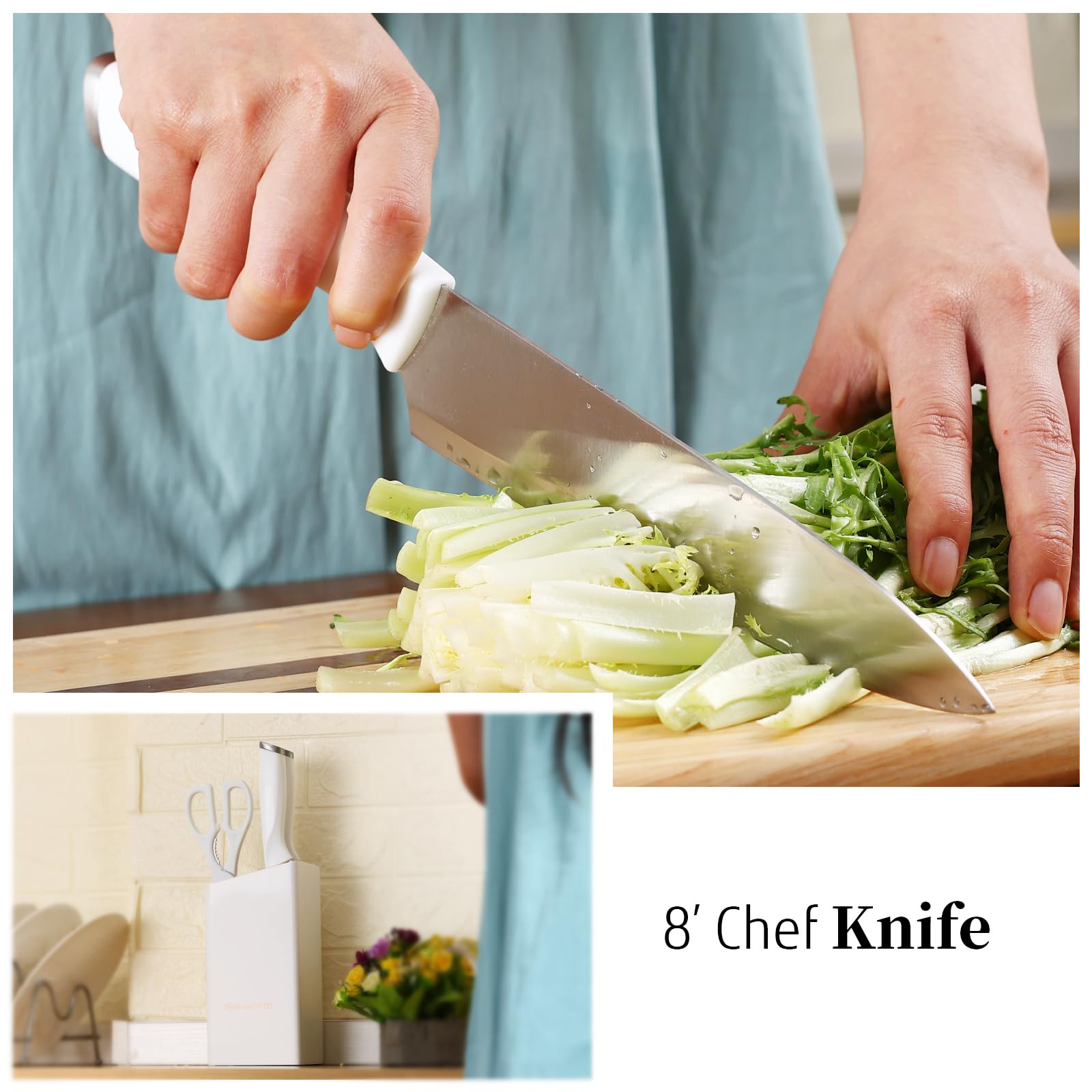 Diamosteel tijeras de cocina, cortan hierbas y alimentos con facilidad.