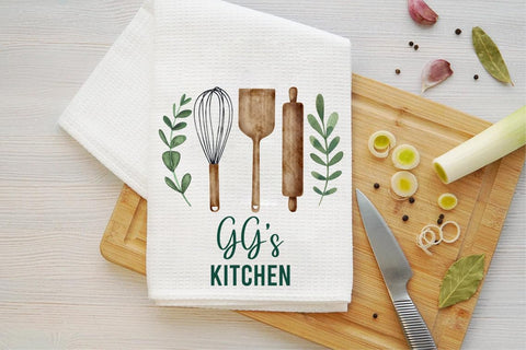 DiandDesignGift Gg's Kitchen: impresión permanente en toalla, uso diario en la cocina.