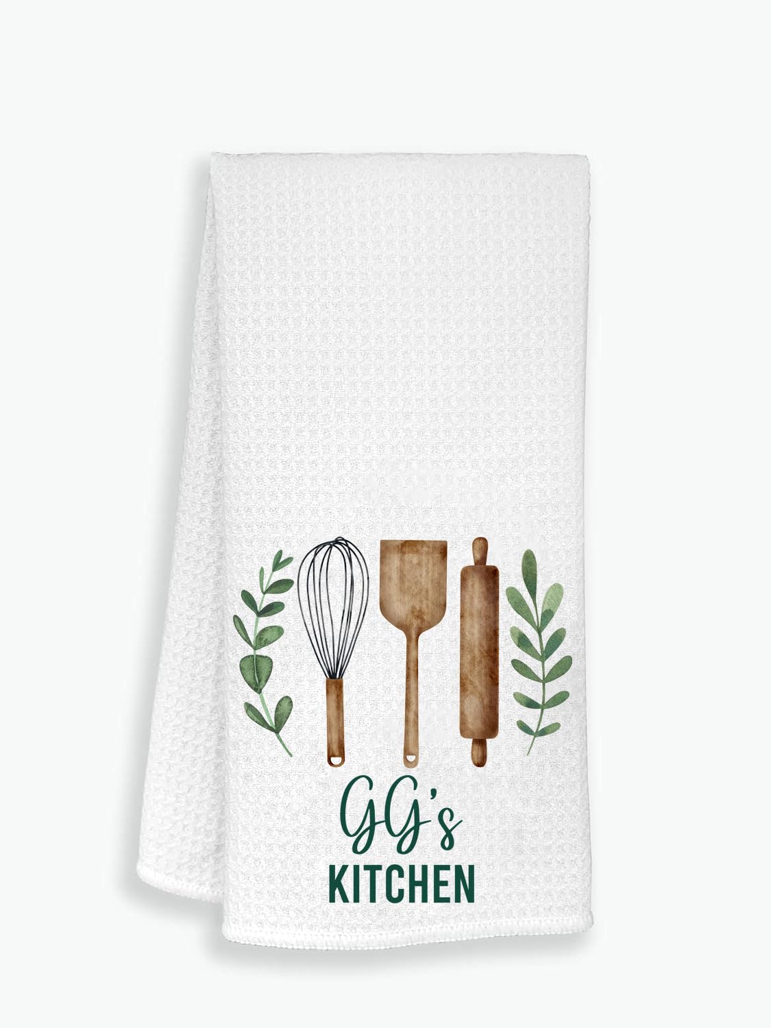DiandDesignGift Gg's Kitchen: toalla de cocina con tejido waffle, absorbente para manos.