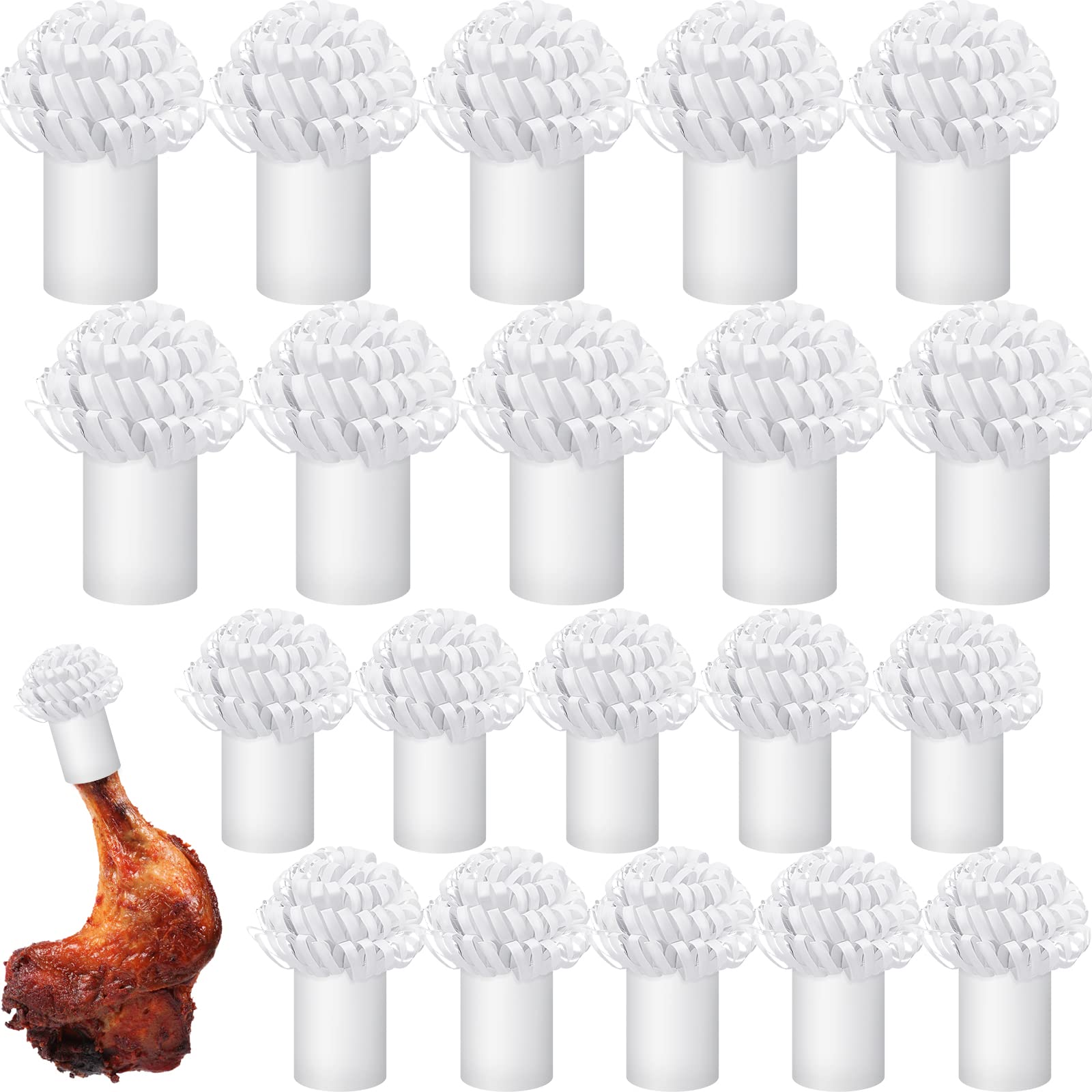 Dianelhall frillos decorativos para pavo, ideal para envolver y facilitar la manipulación.