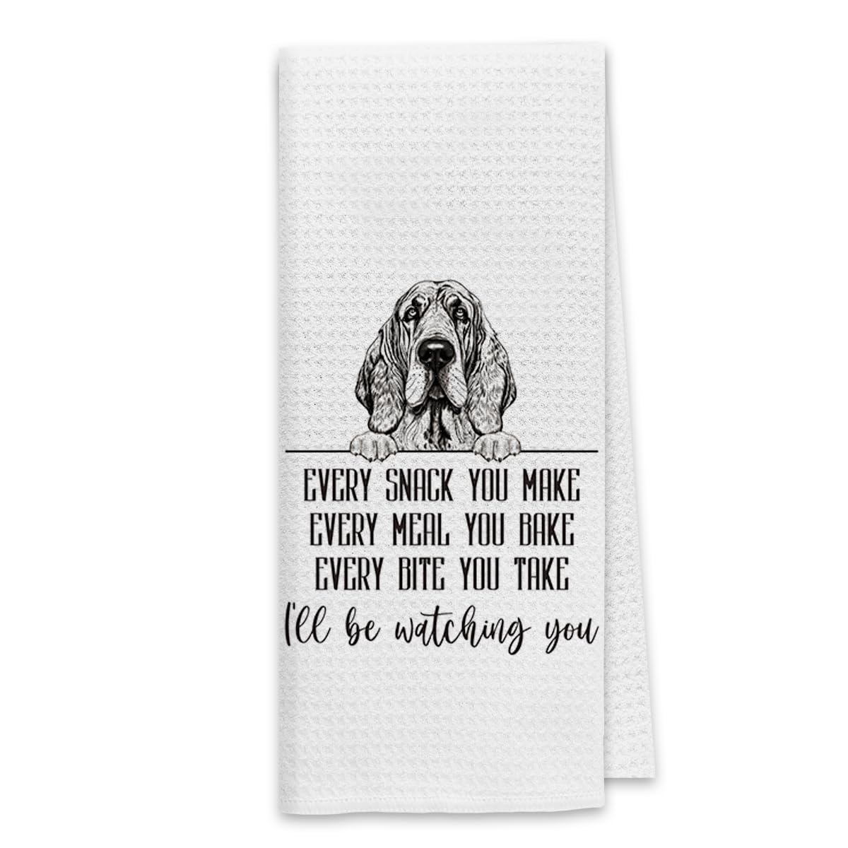 Dibor Bloodhound, toalla cocina con perro impreso, absorbente y duradera.
