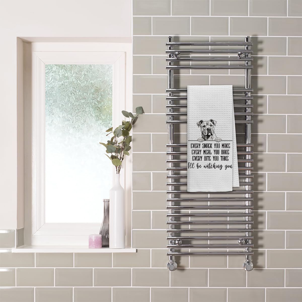 Dibor bulldog-americano, toalla de cocina con estilo campestre para decoración.