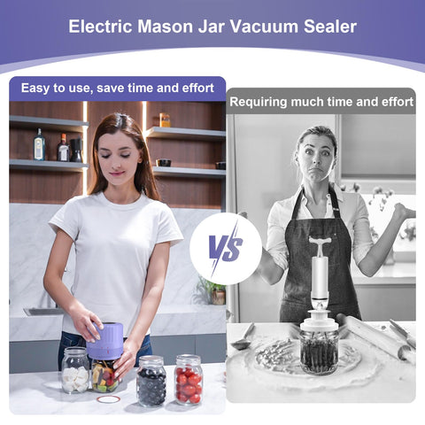 Dicorain VP06+ sella frascos Mason boca estrecha para mantener alimentos