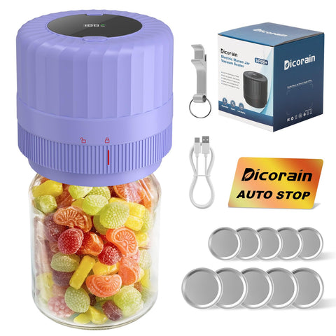 Dicorain VP06+ sella frascos Mason boca ancha para conservar frescura