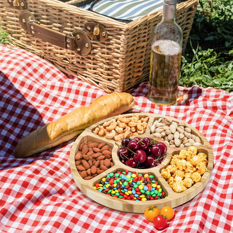  Dicunoy bandeja de snacks rotativa para mesa.