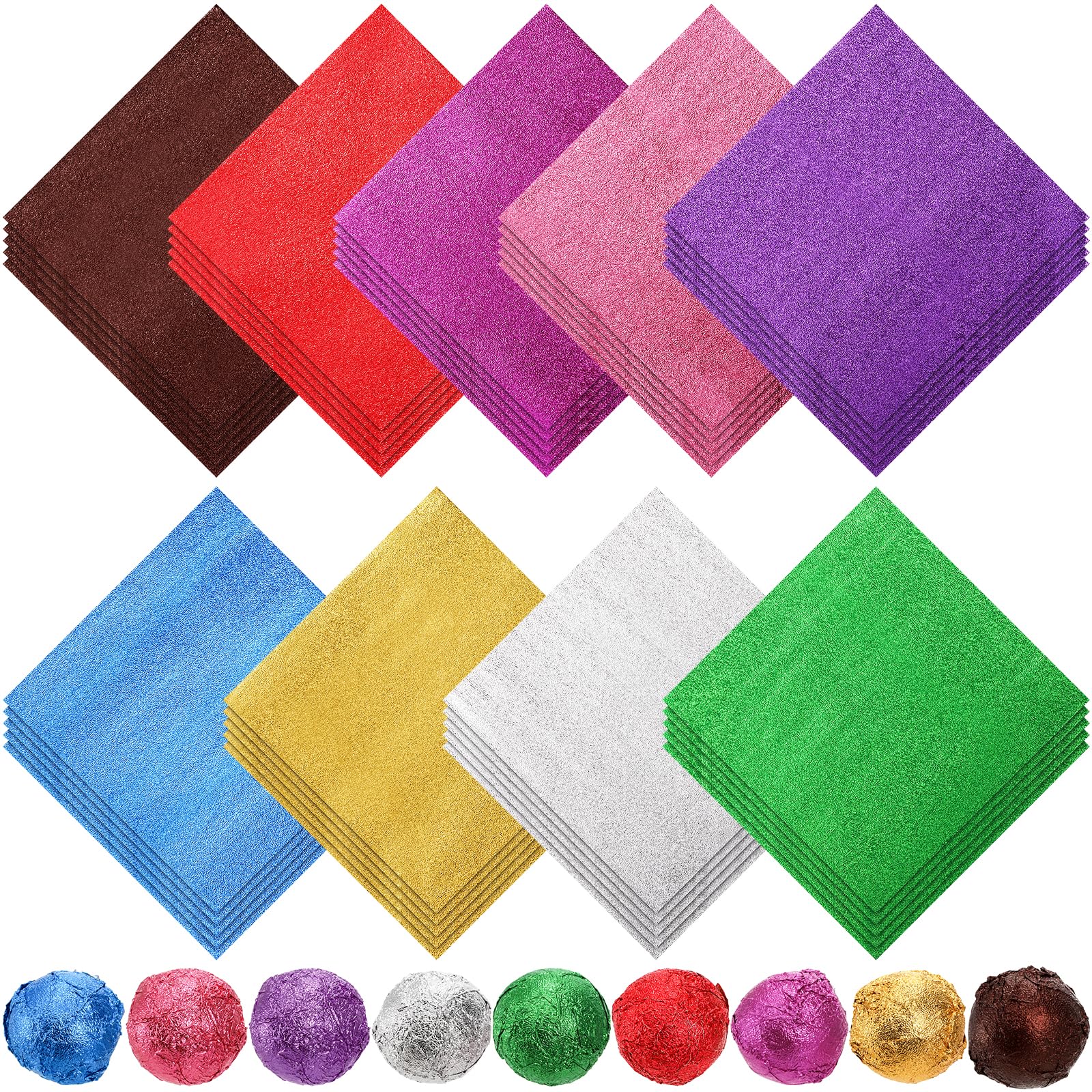 Dicunoy envoltorios para chocolate en nueve colores brillantes para distinguir sabores